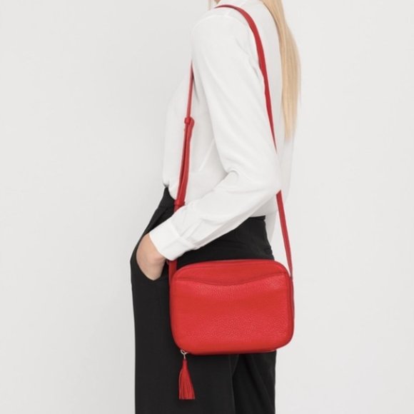 Cuyana Mini Tassel Bag, Red - Picture 2 of 6